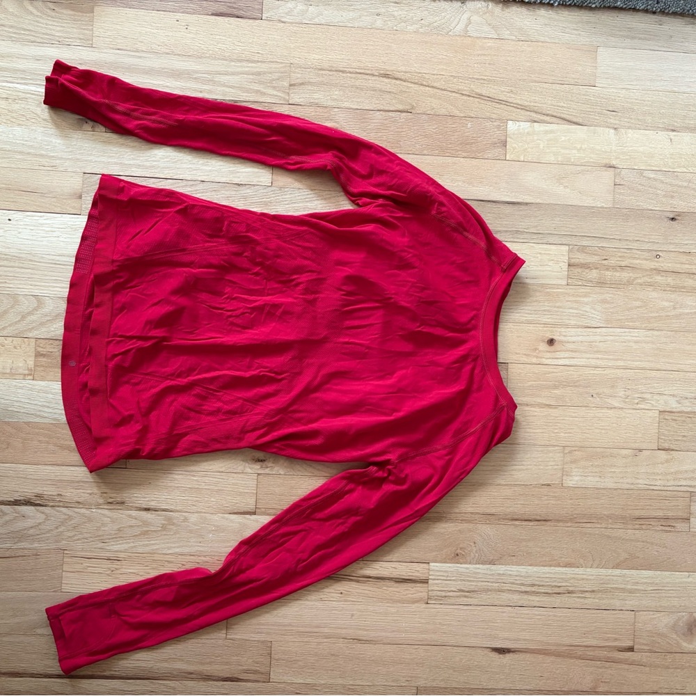 Red Long Sleeve Athleta Shirt